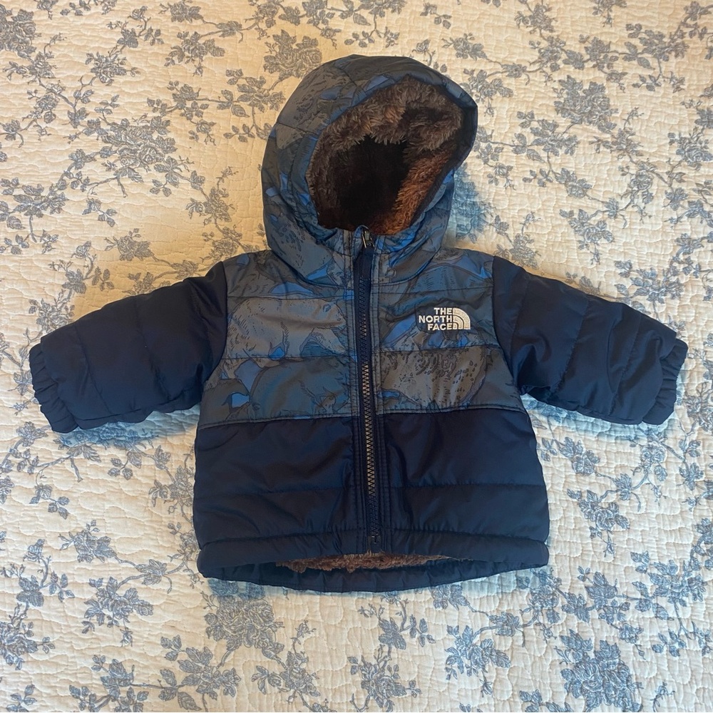 The North Face Kids Puffer Jacket - Navy and Gray